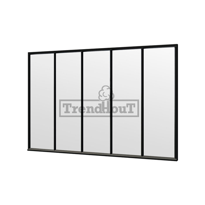 Steellook glaswand module E B340,5 x H220 cm - verdeling naar keuze