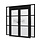 Steellook glaswand module met deuren H B223 x H220 cm - verdeling naar keuze
