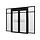 Steellook glaswand module met deuren C B276 x H220 cm - verdeling naar keuze