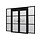 Steellook glaswand module met deuren C B276 x H220 cm - verdeling naar keuze