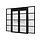 Steellook glaswand module met deuren C B276 x H220 cm - verdeling naar keuze