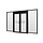 Steellook glaswand module met deuren E B340,5 x H220 cm - verdeling naar keuze