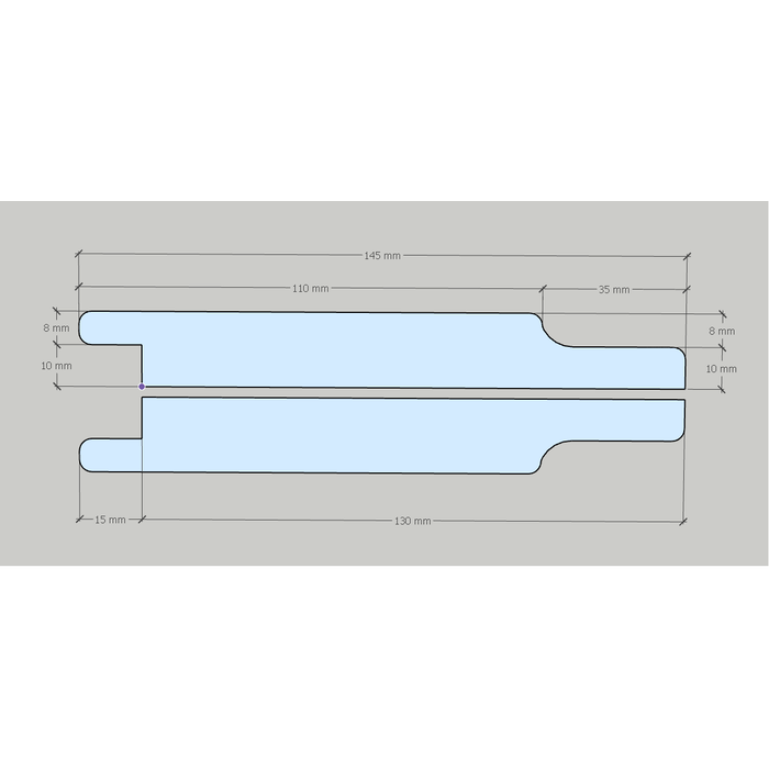 Thermowood Channelsiding KDE gedroogd, geschaafd, fijnbezaagd, een kant velling 1,8x14 cm