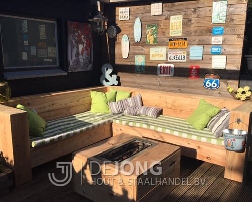 Een trendy tuinbank maken met steigerhout