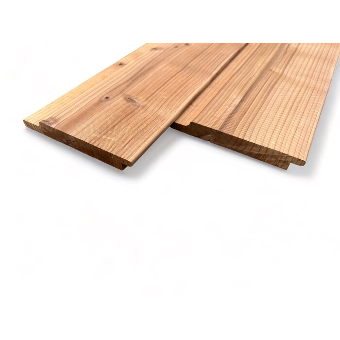 Thermowood Channelsiding KDE gedroogd, geschaafd, fijnbezaagd, een kant velling 1,8x14 cm