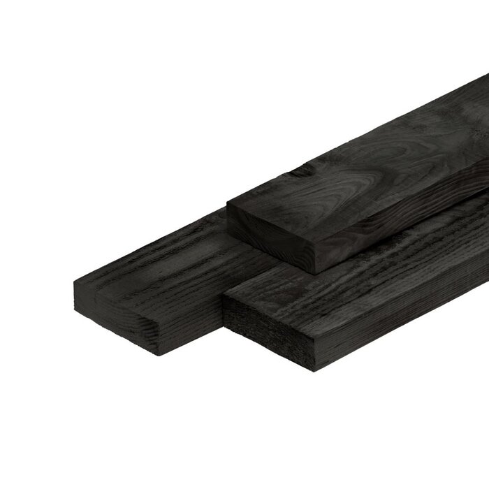 Lariks Douglas balk 70% PEFC 5 x 15 cm Zwart geïmpregneerd