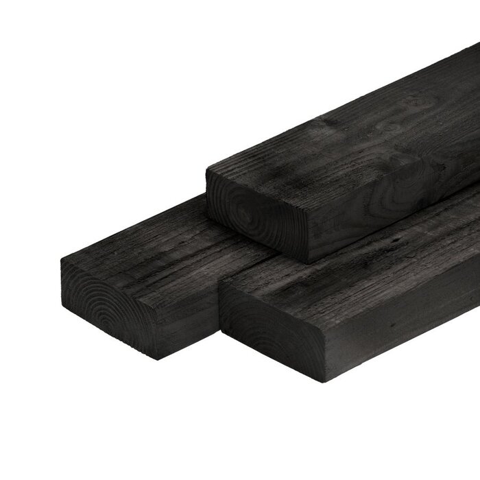 Lariks Douglas balk 70% PEFC 7,5 x 17,5 cm  Zwart geïmpregneerd