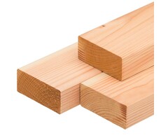 Lariks Douglas balk 70% PEFC 6 x 14 cm GESCHAAFD