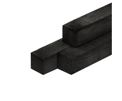 Lariks Douglas paal 70% PEFC 10 x 10 cm Zwart geïmpregneerd