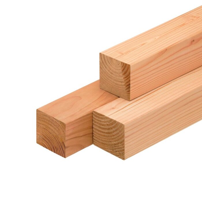 Lariks Douglas paal 70% PEFC 11 x 11 cm GESCHAAFD
