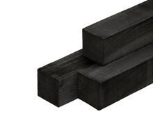 Lariks Douglas paal 70% PEFC 12 x 12 cm Zwart geïmpregneerd