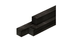 Lariks Douglas paal 70% PEFC 7,5 x 7,5 cm - Zwart geïmpregneerd