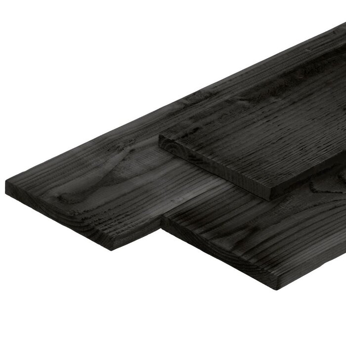 Douglas Potdekselplank 2 x 20 cm - 2 x zwart gespoten