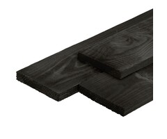 Lariks Douglas plank 70% PEFC 2,2 x 20 cm Zwart geïmpregneerd