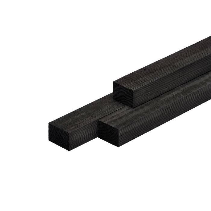 Lariks Douglas regel 70% PEFC 5 x 7,5 cm Zwart geïmpregneerd