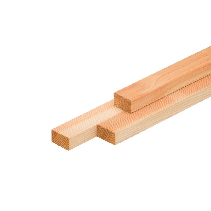 Lariks Douglas regel 70% PEFC 4 x 6,5 cm GESCHAAFD