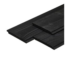 Douglas Sponningplank - Halfhouts rabat 70% PEFC 1,8 x 19 cm - 2 x zwart gespoten