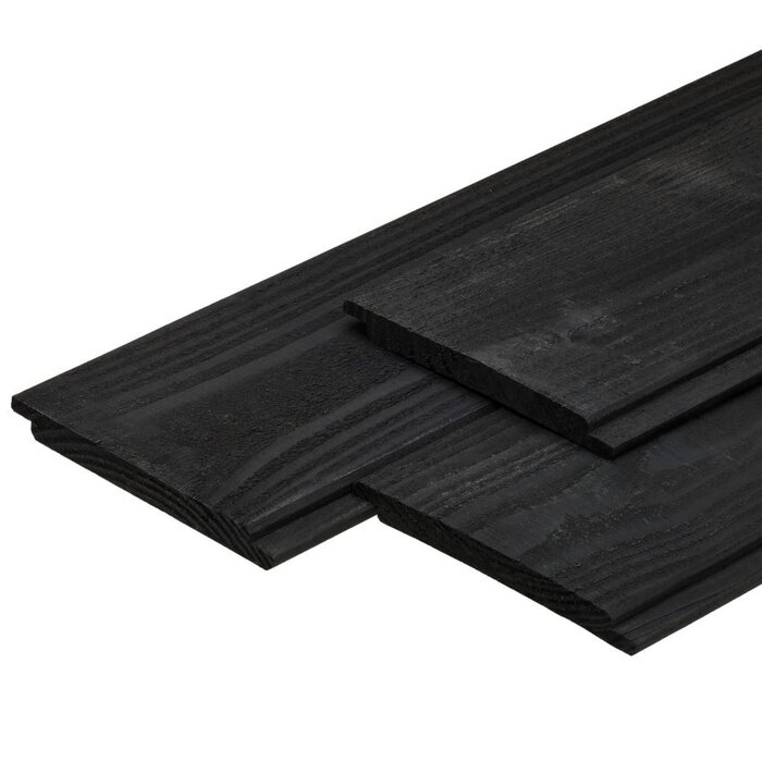 Douglas Sponningplank - Halfhouts rabat 70% PEFC 1,8 x 19 cm - Zwart gespoten