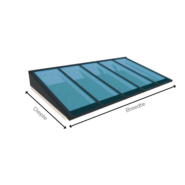 Geïsoleerde lichtstraat - Lessenaarsdak