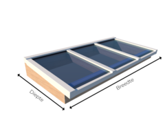 Lichtstraat ongeïsoleerd - Lessenaarsdak