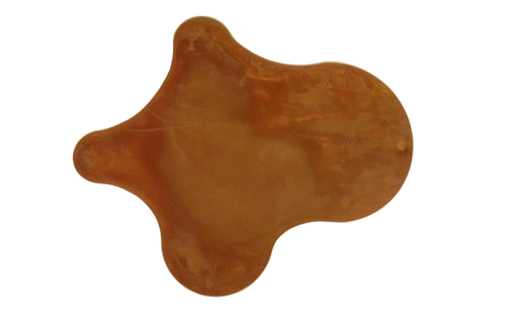 Cortenstaal stapsteen - organische vorm - 500/600x2mm - 4x gelaste moer  M10 + 4x draadstang M10x100mm