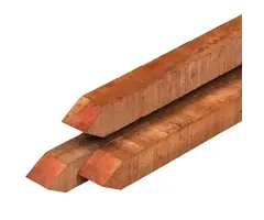Hardhouten piketpaal 5 x 5 cm - gezaagd met punt