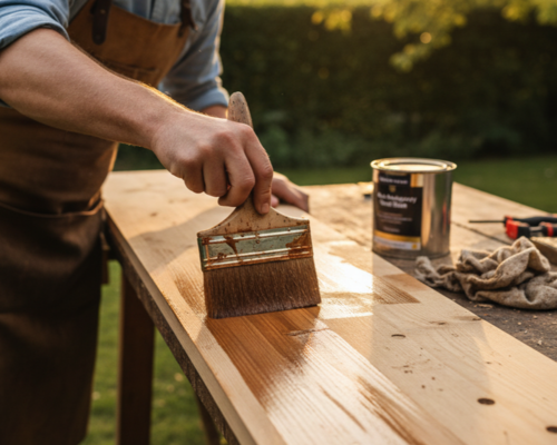 Vurenhout beitsen, hoe doe je dat?