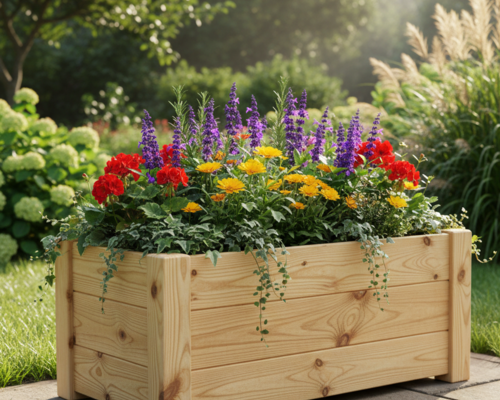 Vurenhouten plantenbakken maken voor een groene tuin