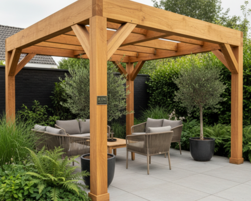 Overkapping van Douglas hout