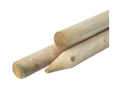 Grenen tuinpaal 120 cm diameter 6 cm