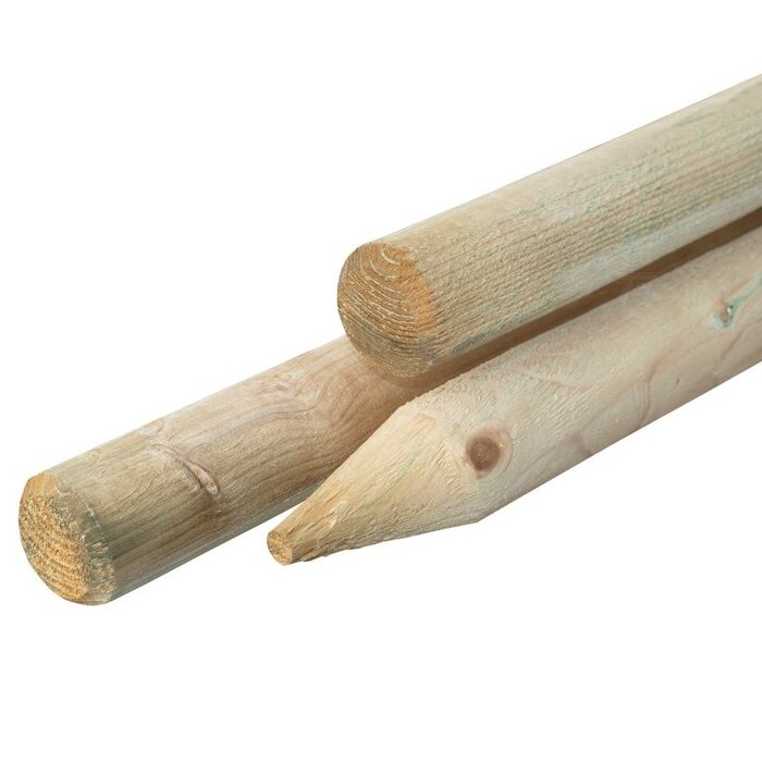 Grenen tuinpaal 180 cm diameter 6 cm