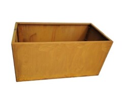 Cortenstaal rechthoekige plantenbank 500x1200x500mm