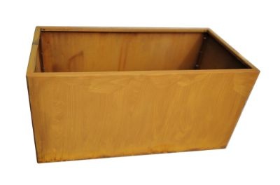 Cortenstaal rechthoekige plantenbank 500x1200x500mm