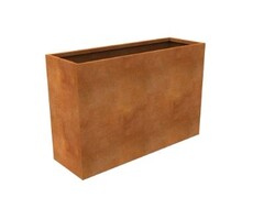 Cortenstaal rechthoekige plantenbak 400x1200x800mm