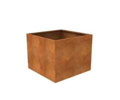 Cortenstaal vierkante plantenbak 1000x1000x800mm