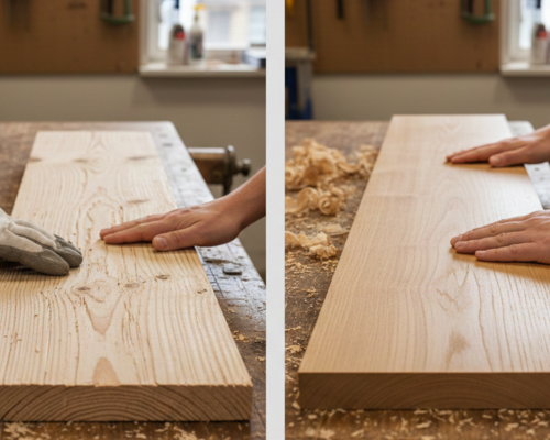 Wat is het verschil tussen fijnbezaagd en geschaafd hout?