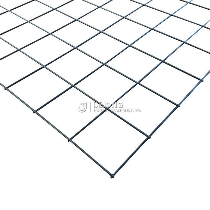 Gaaspaneel – afmeting: 900 x 1800 – maaswijdte 100x100 mm – dikte 4 mm – zwart geplastificeerd (RAL 9005)