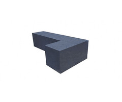 Patiohoekblok / stapelblok  Antraciet 60x15x15cm strak