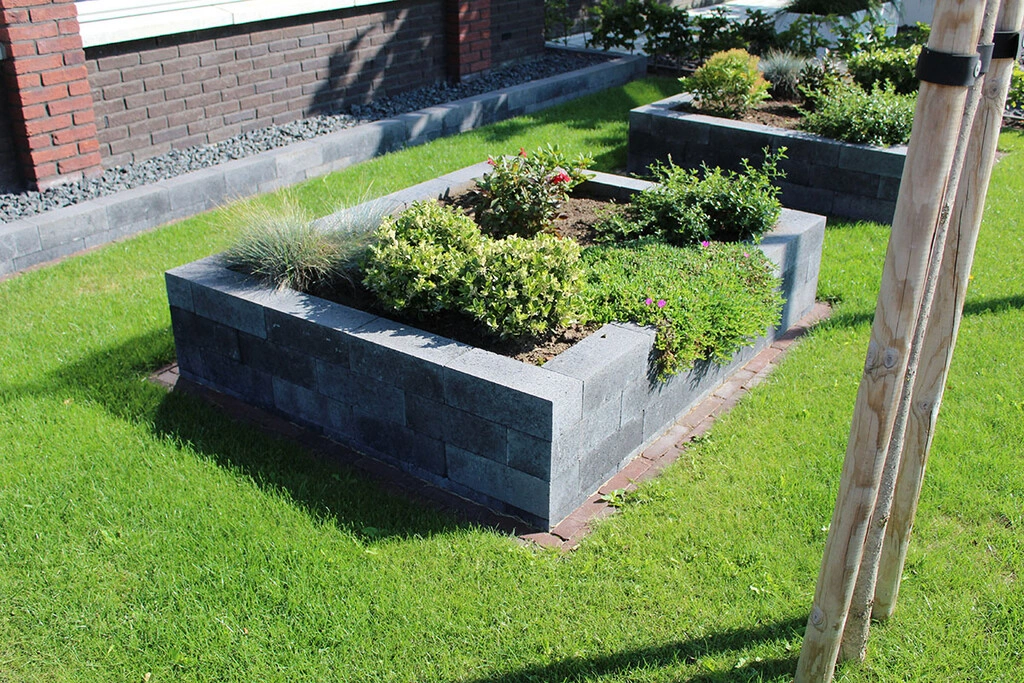 Patiohoekblok Antraciet 60x15x15cm strak