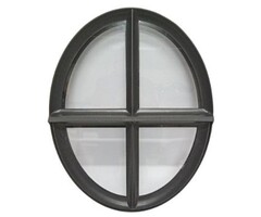 Stalen raam - ossenoog openslaand - dubbel glas