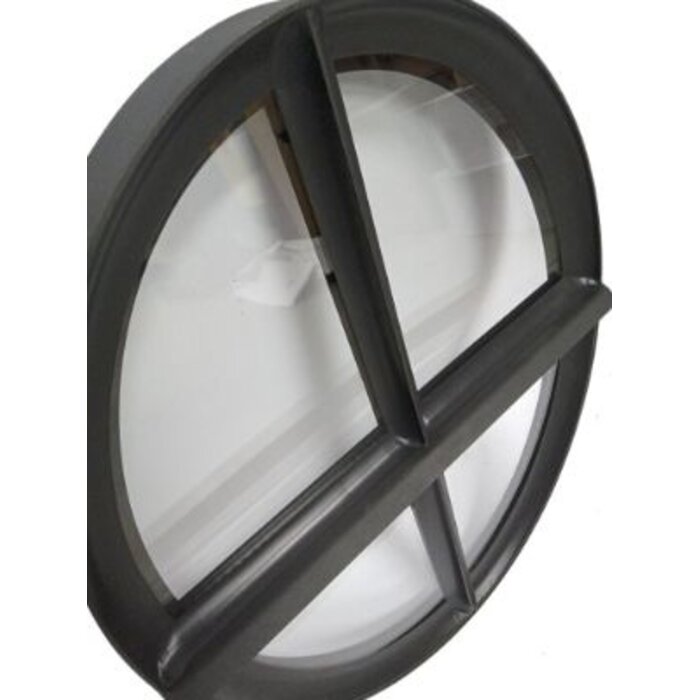 Stalen raam - ossenoog openslaand  - dubbel glas