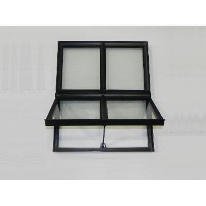 Stalen raam - vierkant openslaand - dubbel glas