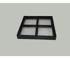 Stalen raam - vierkant vast - dubbel glas