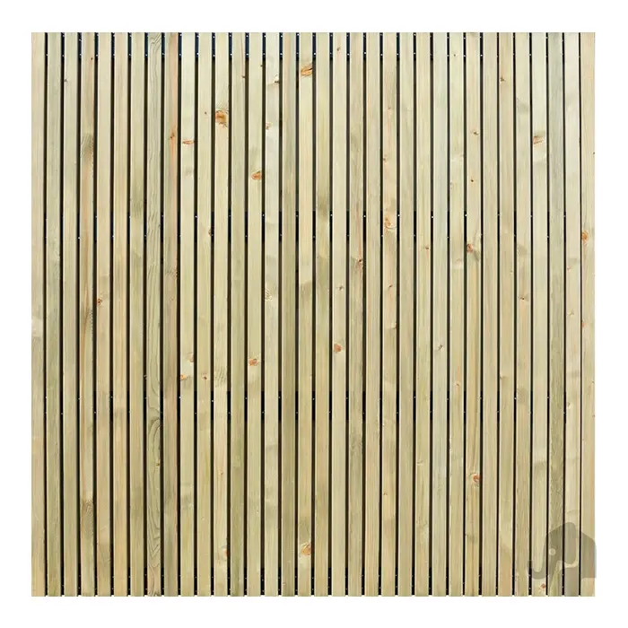 Schutting stripes vuren groen verduurzaamd 4,5 x 179 x 179 cm.