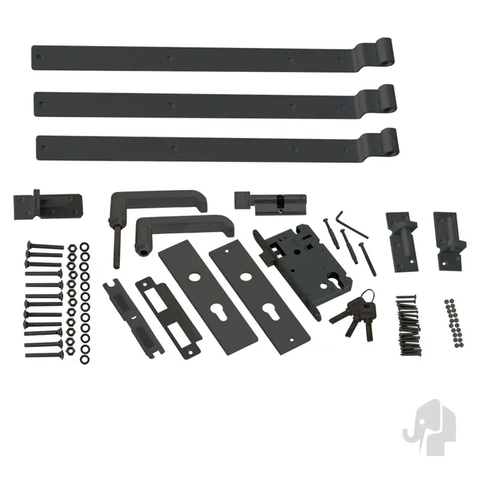 Deurbeslag Elephant universeel antraciet gepoedercoat