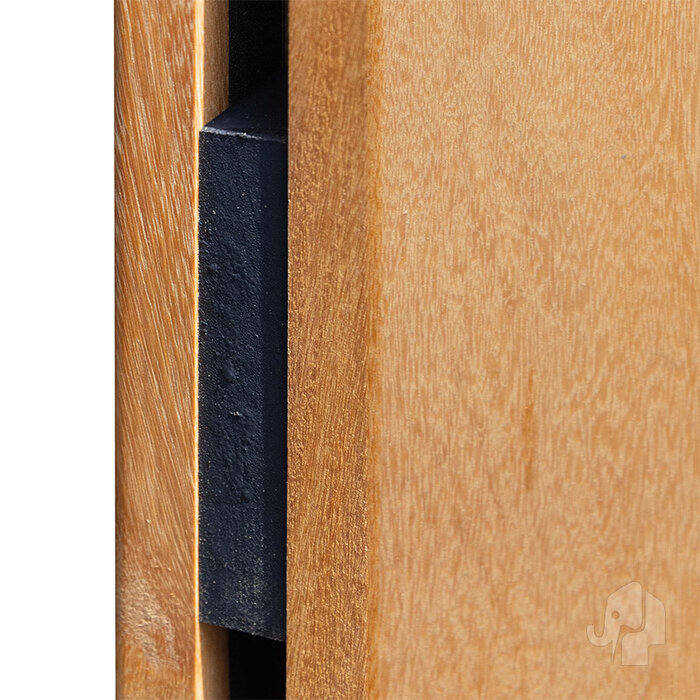 Schutting | Almendrillo | Naturel/Zwart | 4.5x180x180cm