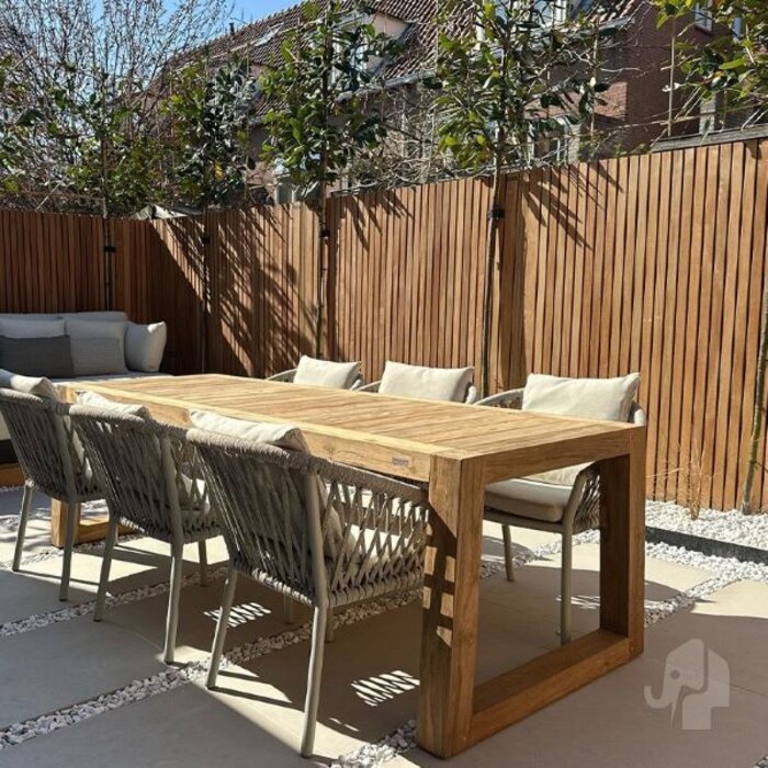 Schutting | Almendrillo | Naturel/Zwart | 4.5x180x180cm