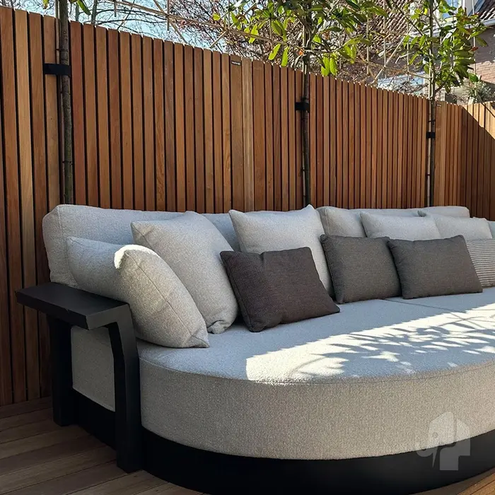 Schutting | Almendrillo | Naturel/Zwart | 4.5x180x180cm