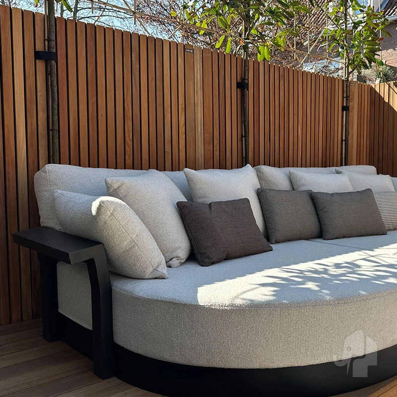 Schutting | Almendrillo | Naturel/Zwart | 4.5x180x180cm