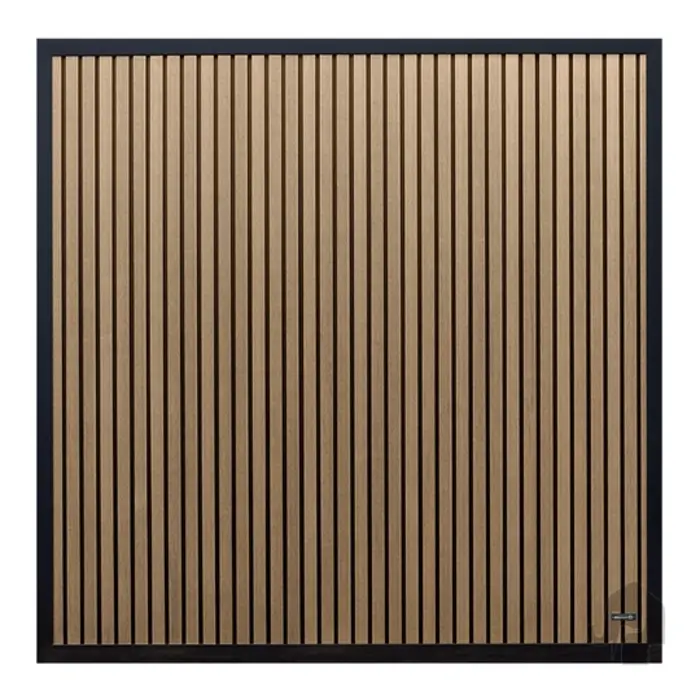 Schutting | Houtcomposiet | 4x180x180cm Dark Line Stripes Oak and Black